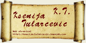 Ksenija Tularčević vizit kartica
